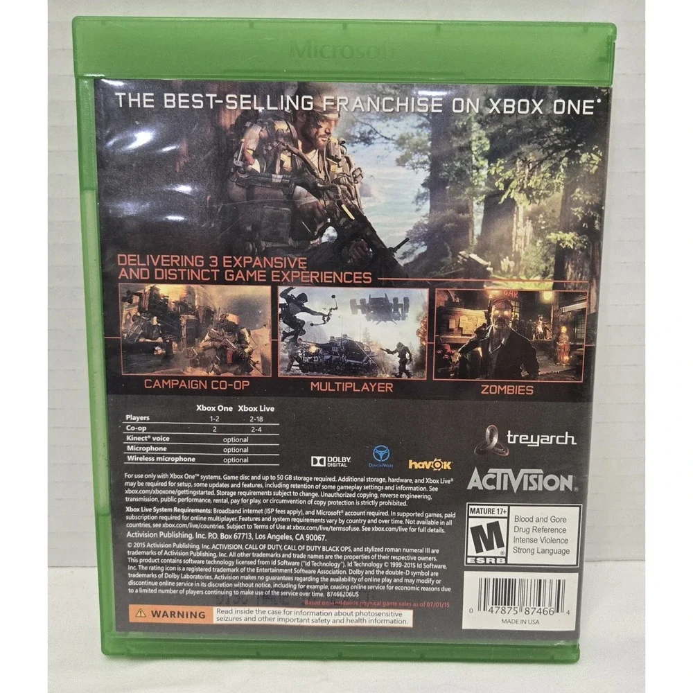 Call Of Duty: Black Ops 3 Hardened Edition Steelbook‎ Microsoft Xbox One
